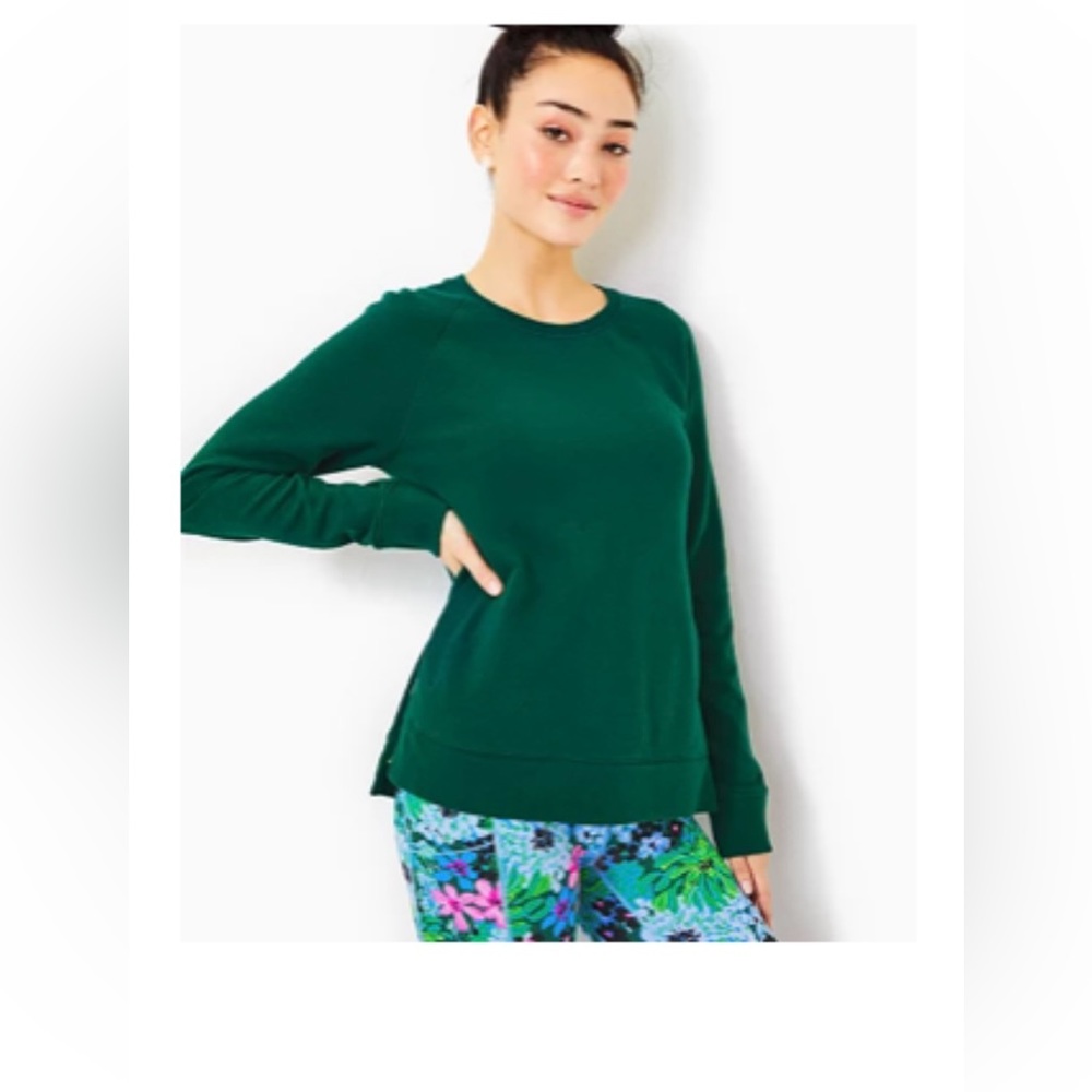 Lilly Pulitzer Beach Comber Luxetic Top XL Masters Green Ships ASAP